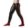 LEADER Pantalon avec Zip Brut Noir-Rouge